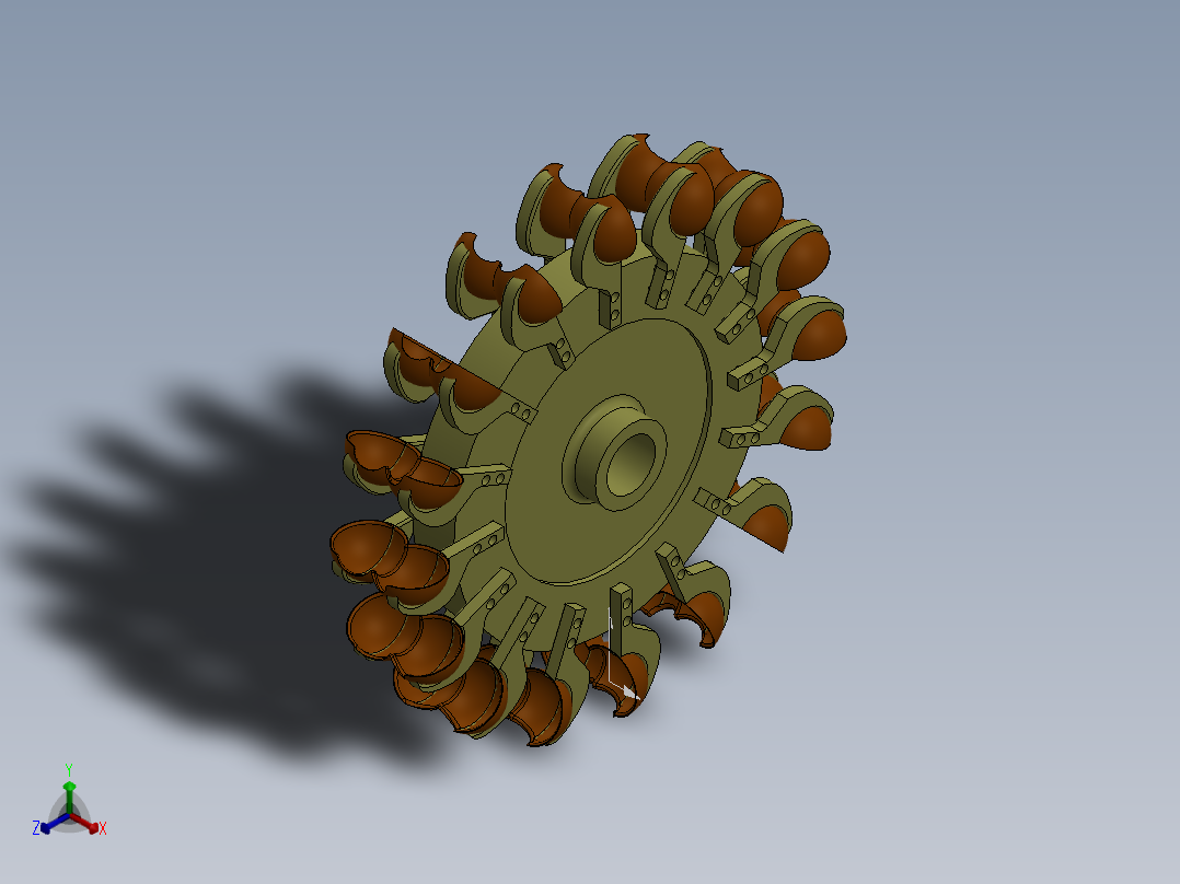 旋转结构正等轴测图
