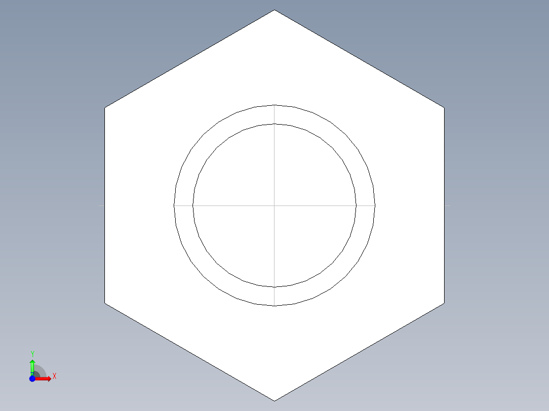 螺帽BJ610,611-3D多系列多零件图纸模型前视图