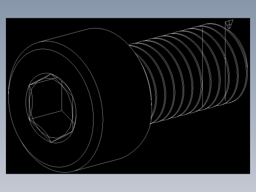 M8 x 1.25mm Thread 16mm LONG SOCKET HEAD CAP SCREW.DWG缩略图