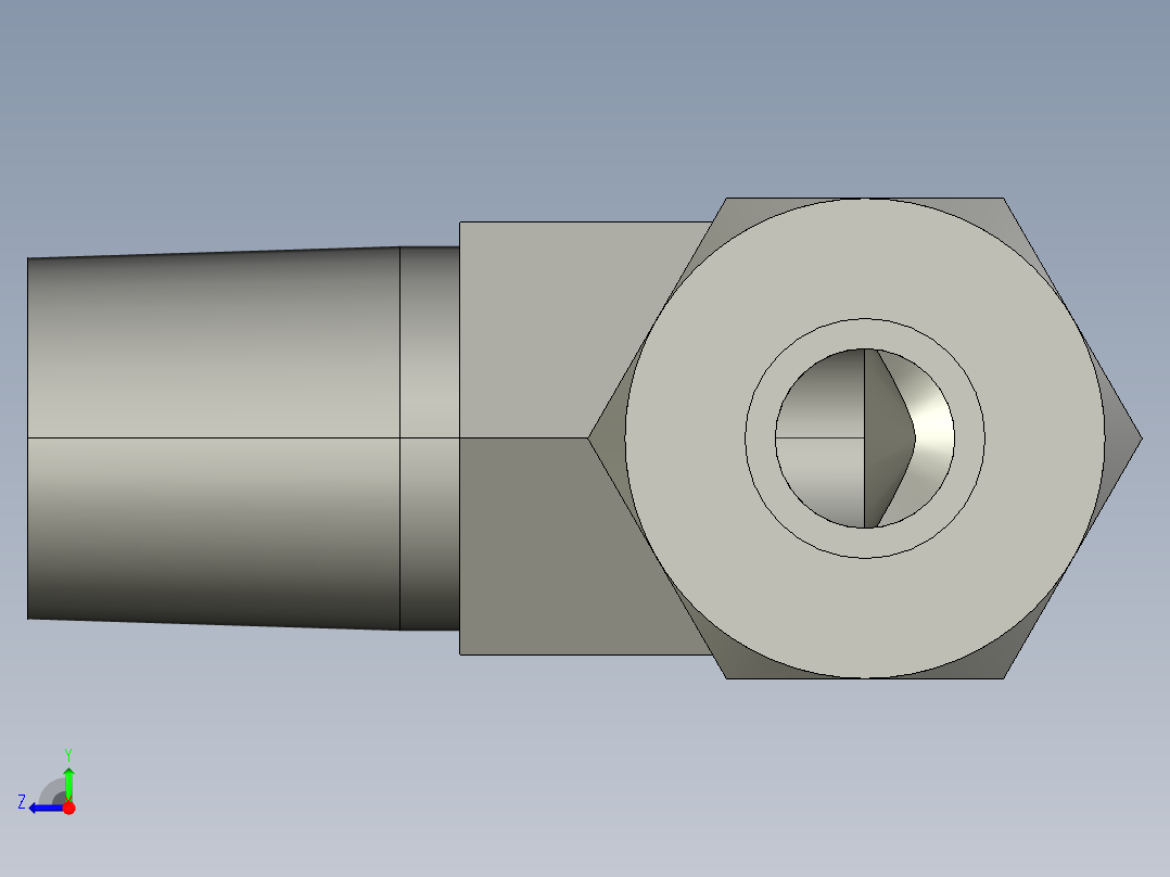 卡套式工业通用硬管接头5-4_cbu-s右视图