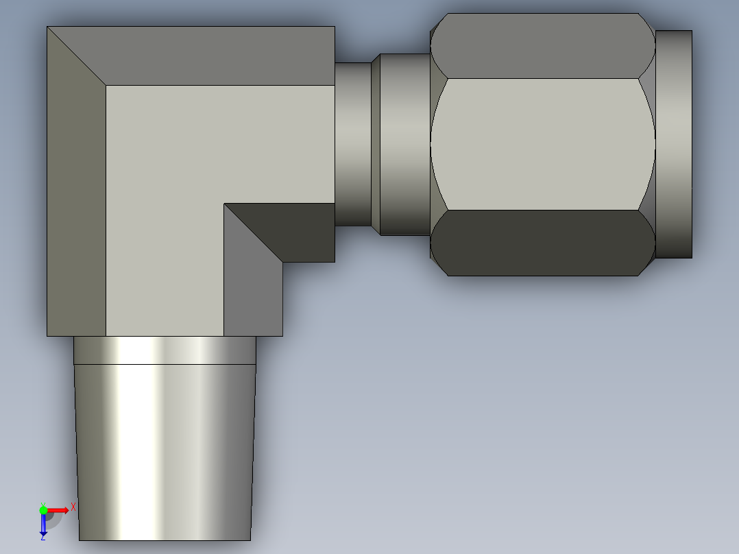卡套式工业通用硬管接头5-4_cbu-s俯视图