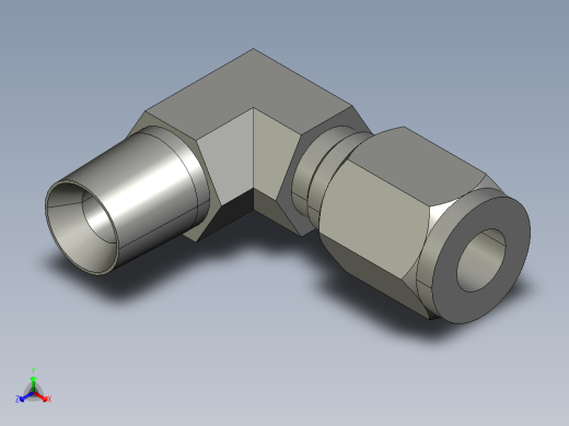卡套式工业通用硬管接头5-4_cbu-s正等轴测缩略图