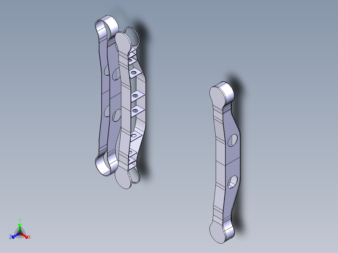 CRH2动车转向架构架三维模型481538