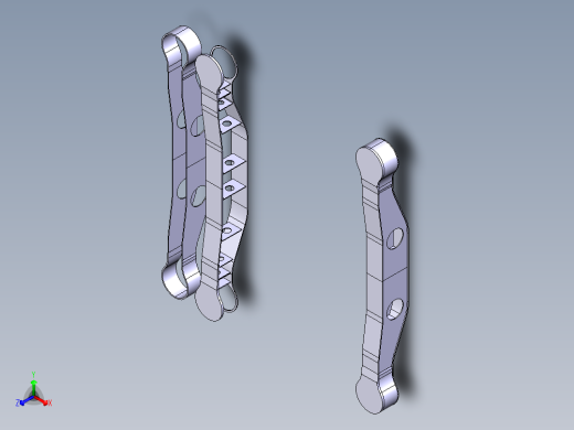 CRH2动车转向架构架三维模型481538