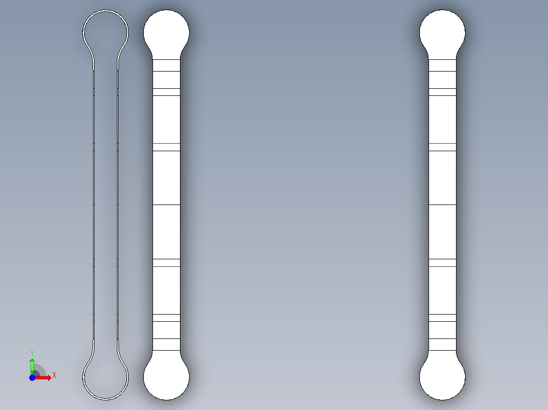 CRH2动车转向架构架三维模型481538前视图
