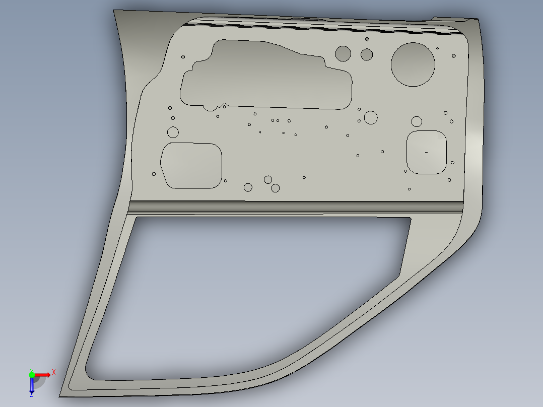 车门 引擎盖 (3)俯视图