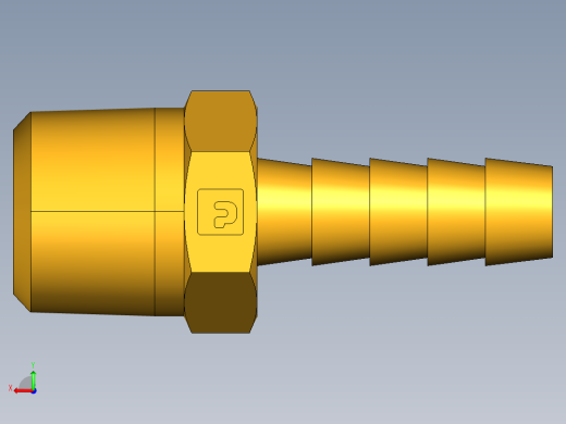 倒齿式工业管接头Hose Barb to Male Pipe 125HBL-5-6后视缩略图