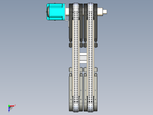 LE-XC4080-带工装左直连驱动输送线俯视缩略图