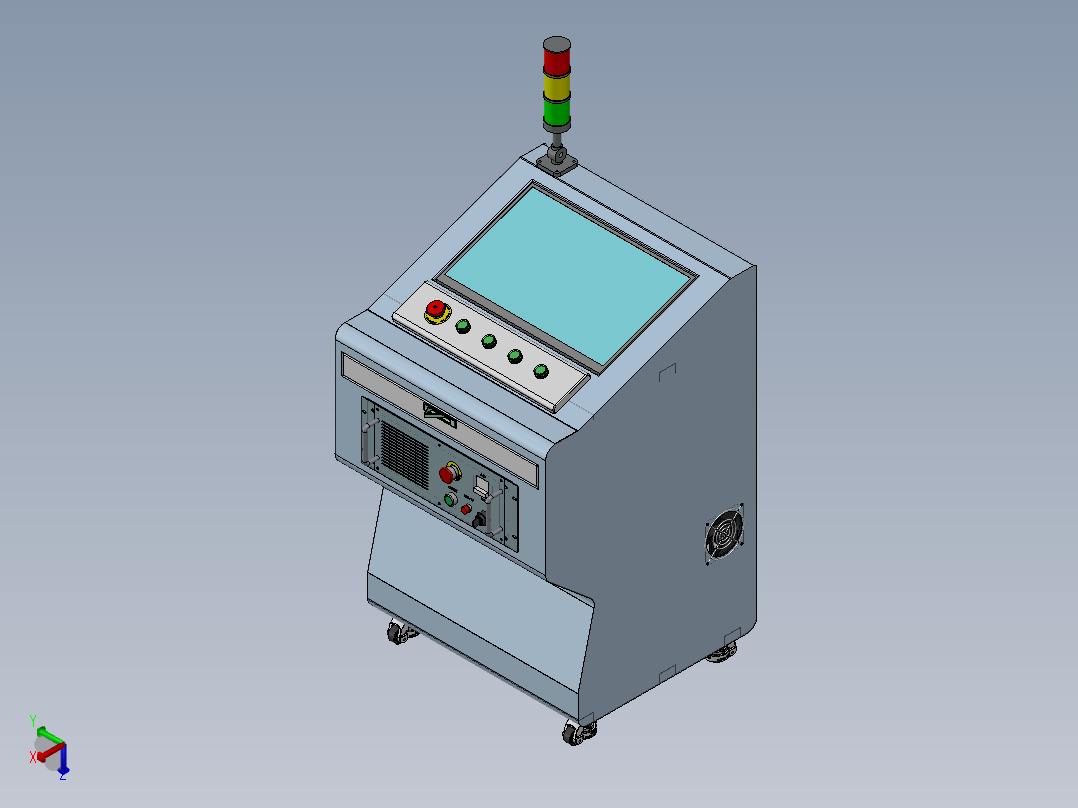 操作控制台新款D正等轴测图
