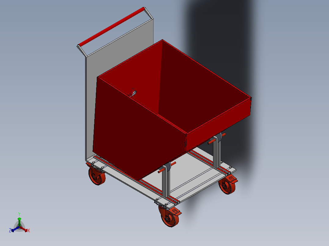 锯末车正等轴测图