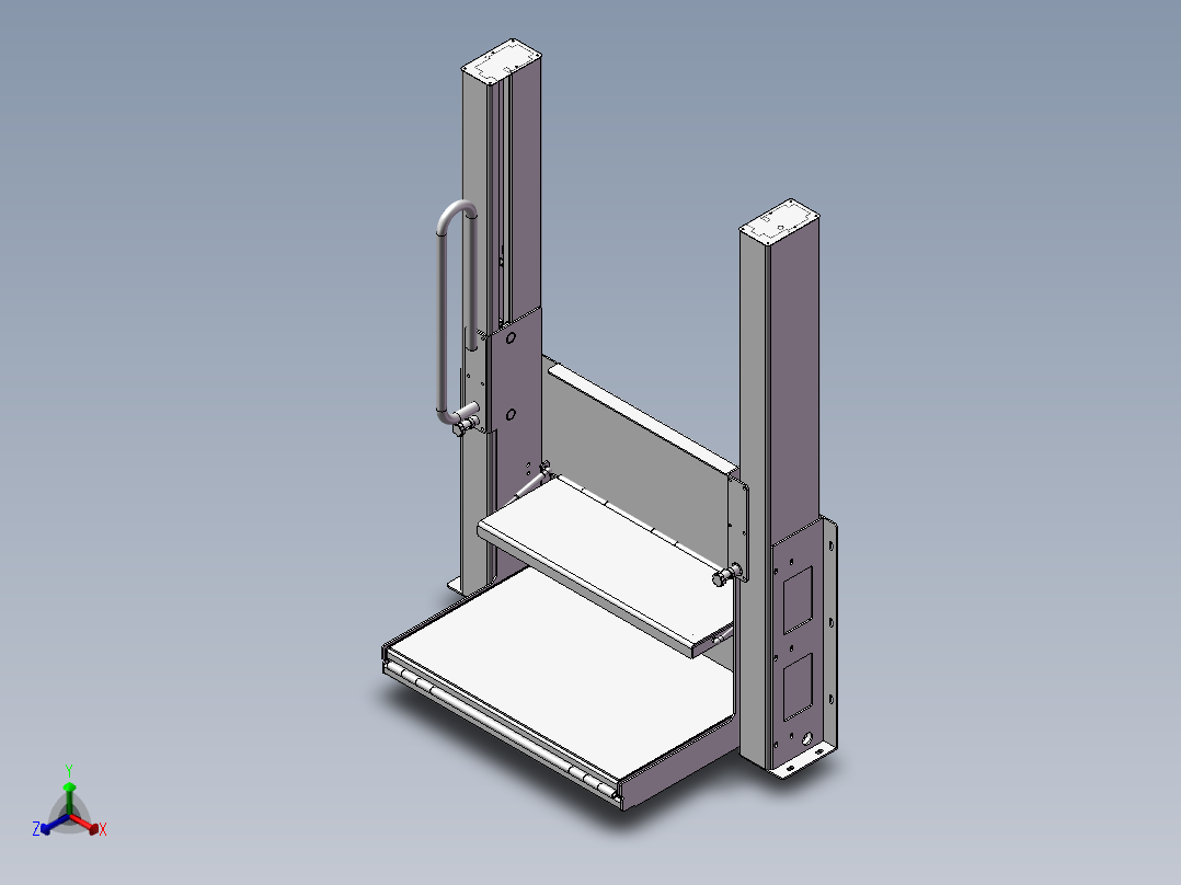 车载轮椅提升机(1)正等轴测图