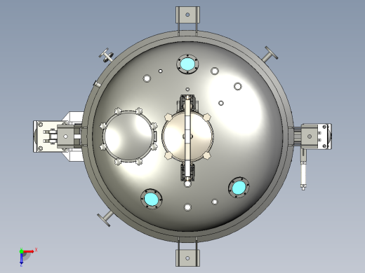 6m³直筒提取罐装配图三维模型俯视缩略图