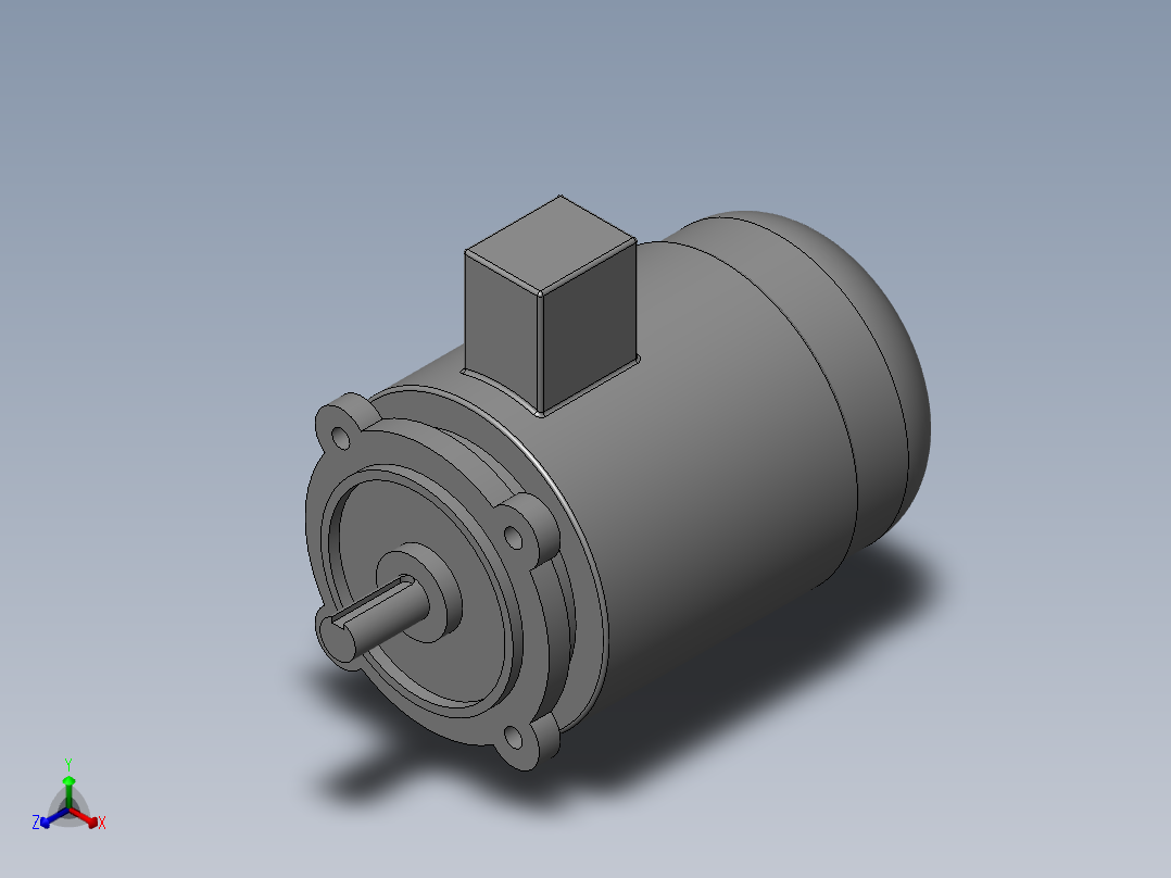 异步电机DJ_YS系列(IP44)_IMB5型_YS-90S-8主视图