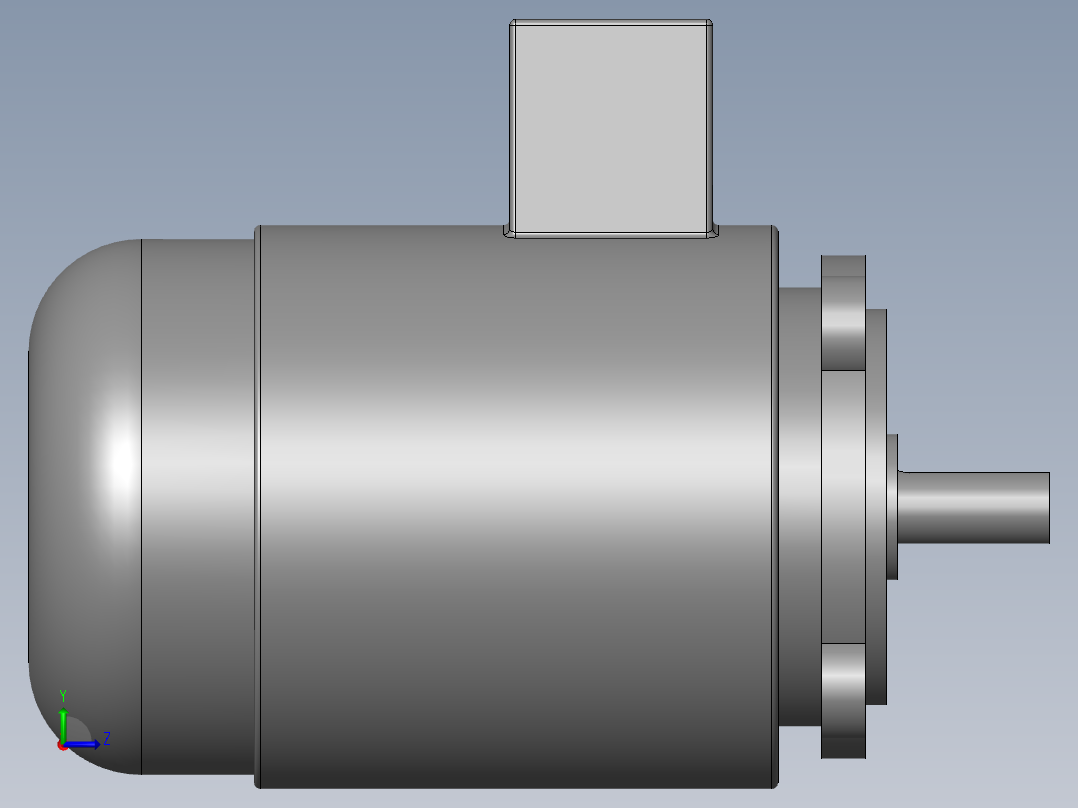 异步电机DJ_YS系列(IP44)_IMB5型_YS-90S-8左视图
