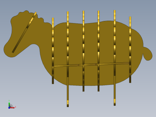激光下料拼图小绵羊SOLIDWORKS 2016前视缩略图