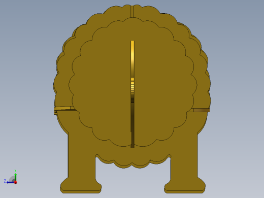 激光下料拼图小绵羊SOLIDWORKS 2016右视缩略图