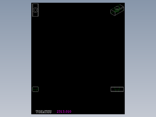 定位配件2313-2D多系列多零件图纸模型