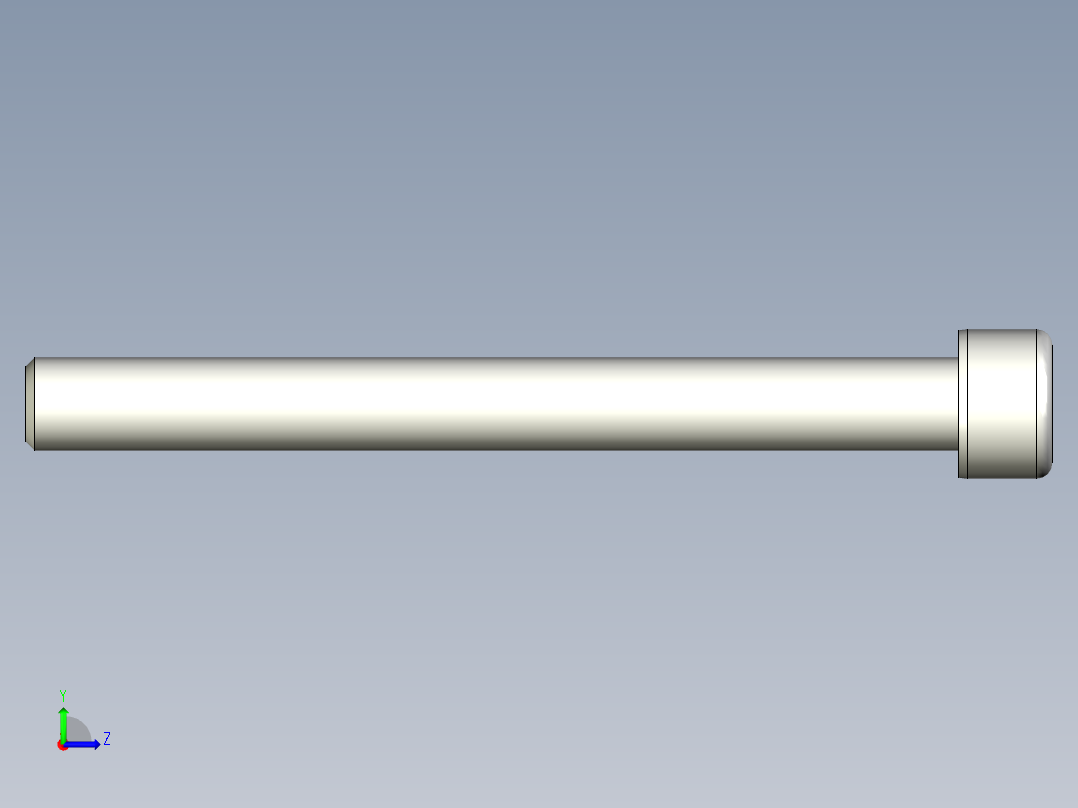 有頭內六角螺絲 CBB-3D多系列多零件图纸模型左视图