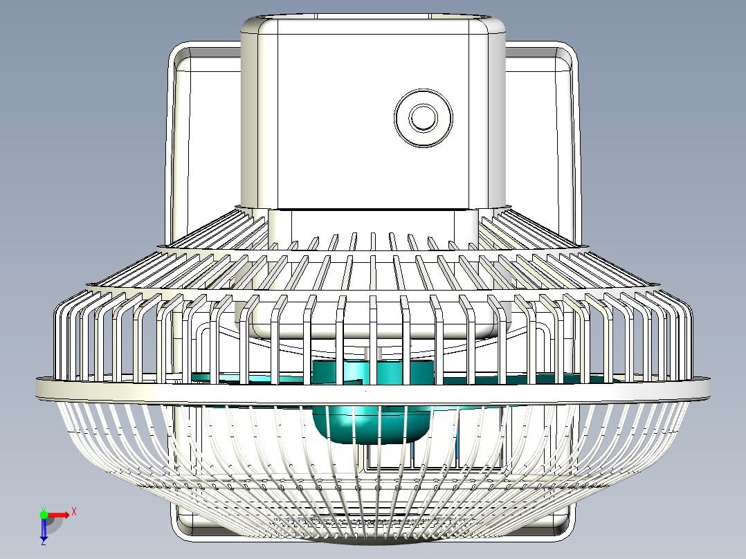 复古电风扇俯视图