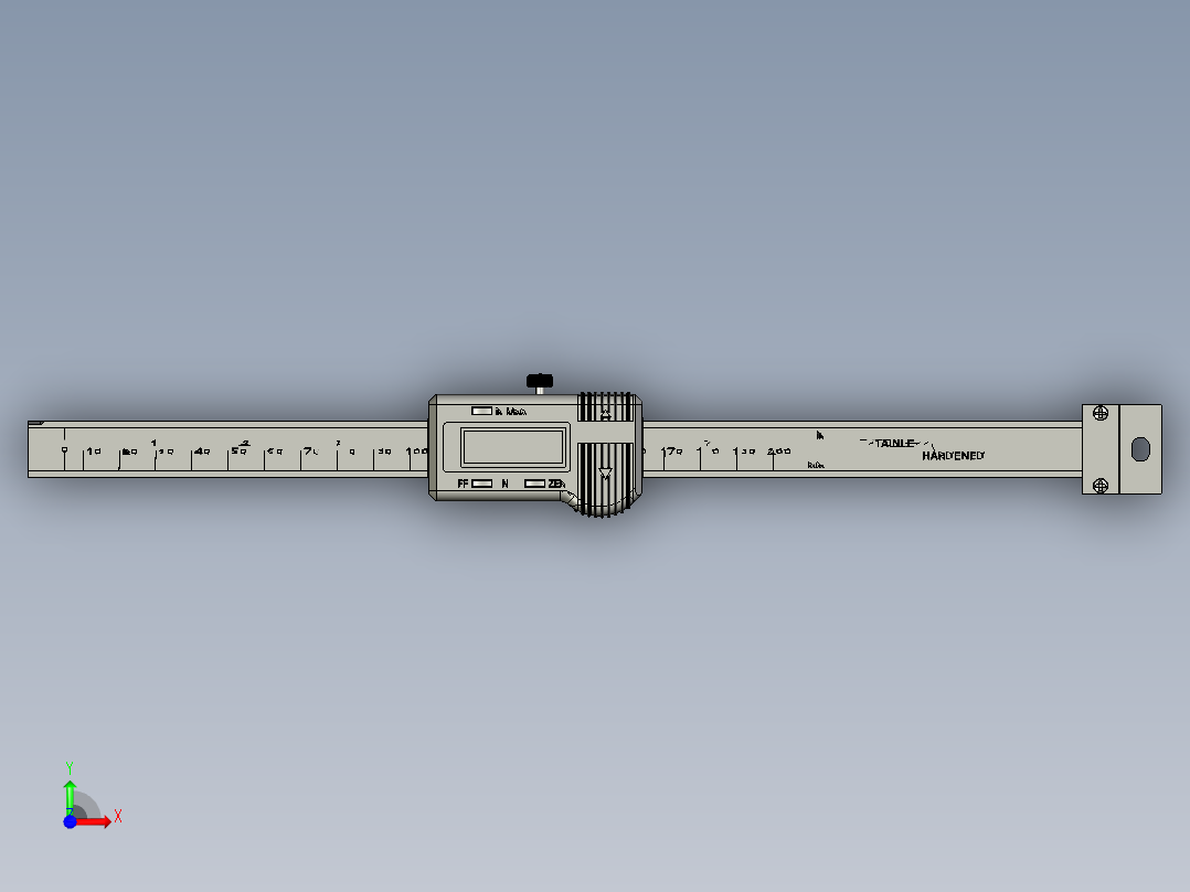 数显电子不锈钢游标卡尺前视图