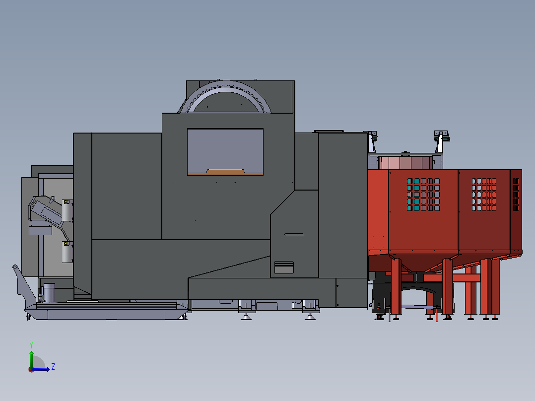 4轴数控加工中心sw16左视图
