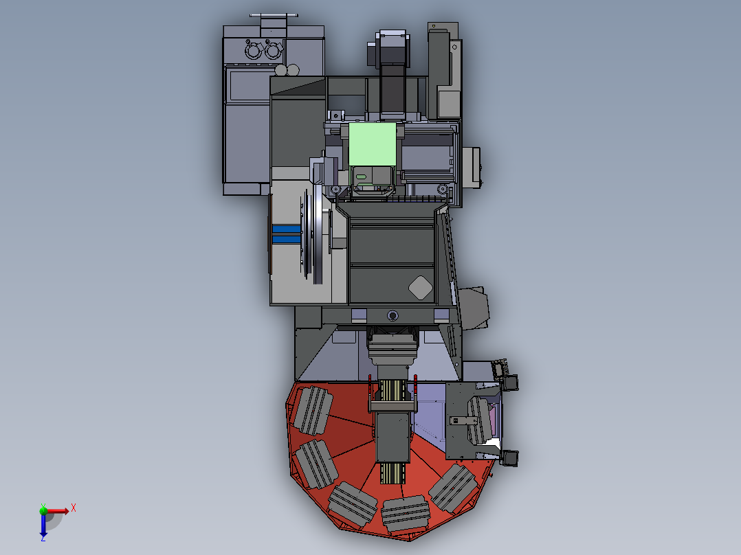 4轴数控加工中心sw16俯视图