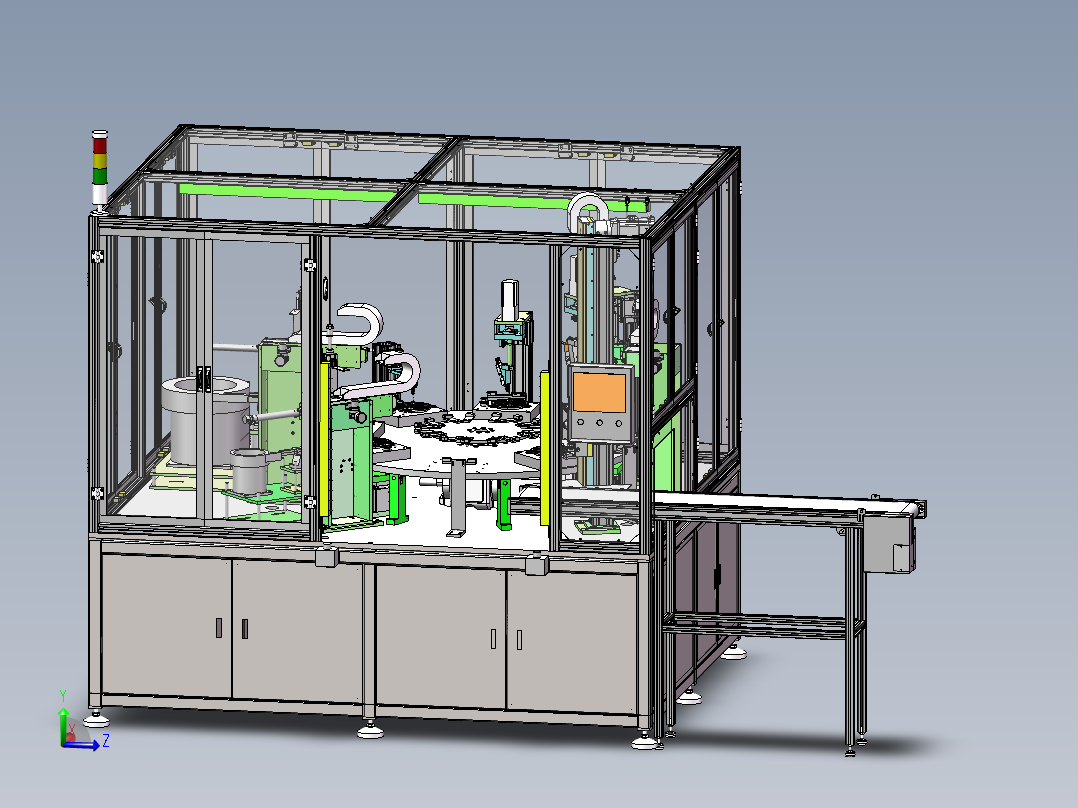 风扇自动组装上下料（sw18可编辑+工程图+bom）