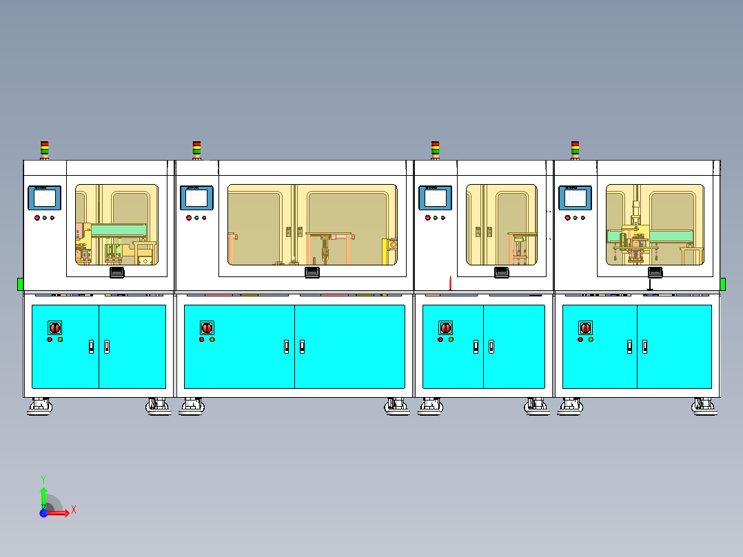 AOI移印自动线前视图