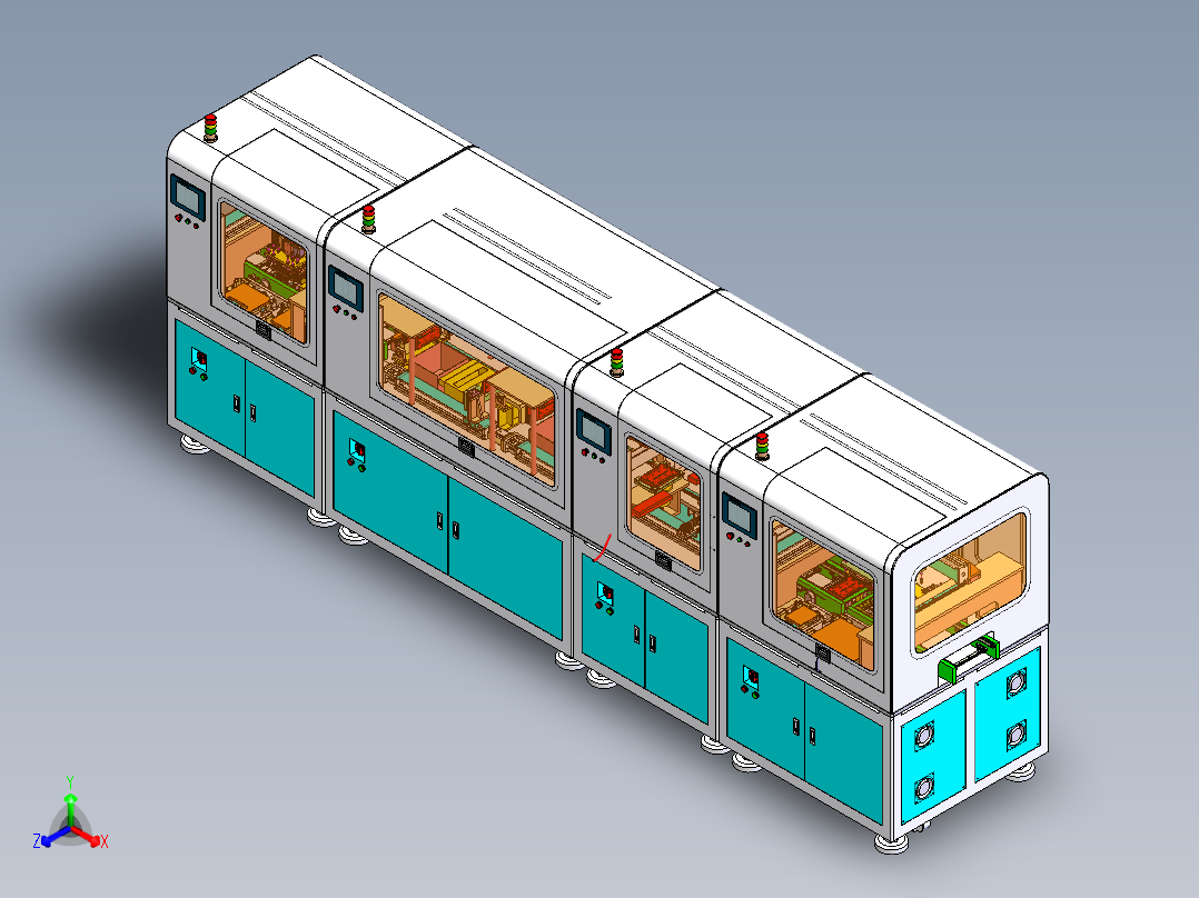AOI移印自动线正等轴测图