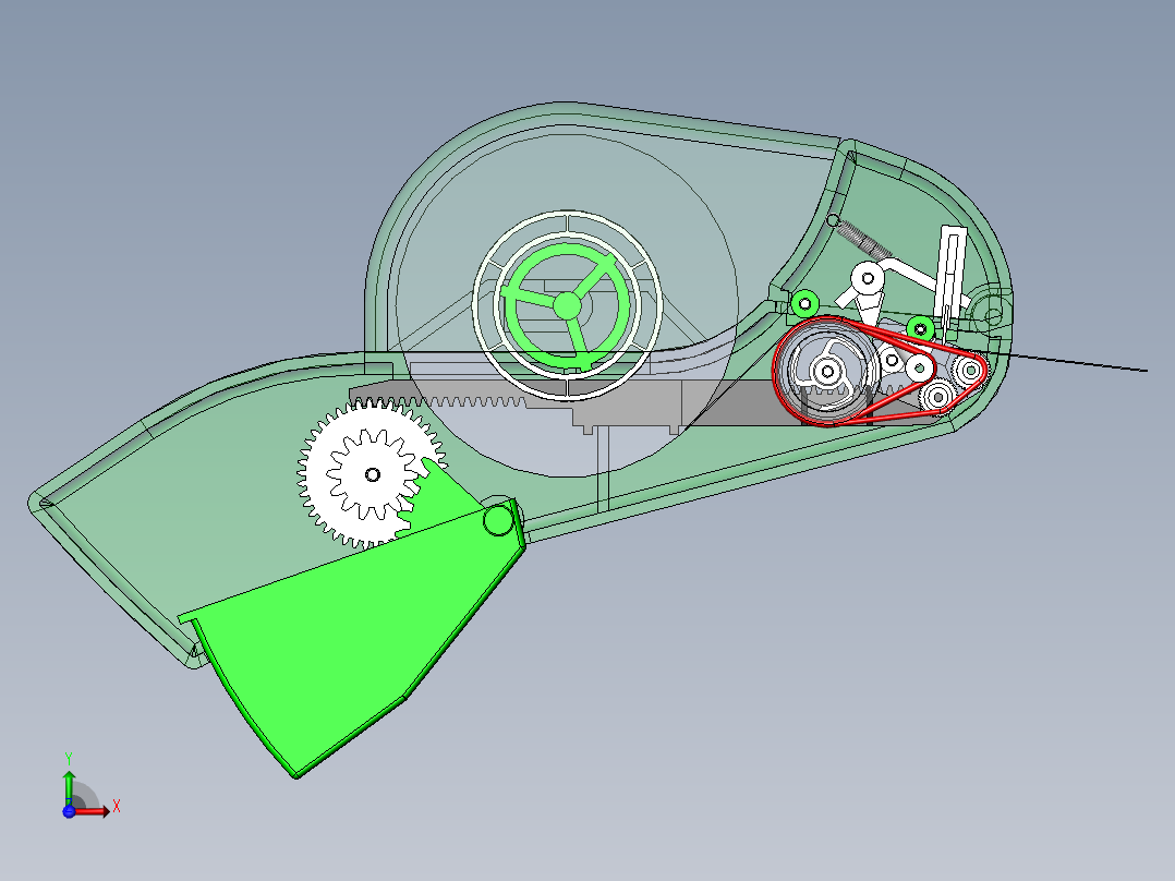 透明胶带切割机前视图