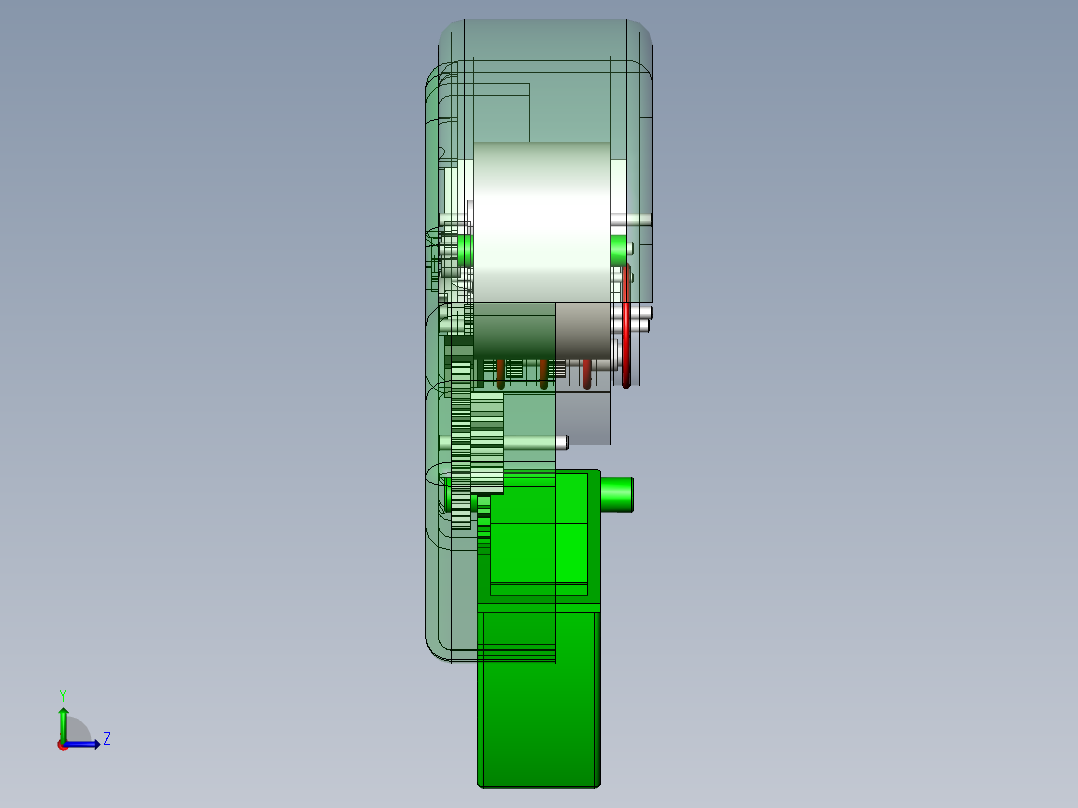 透明胶带切割机左视图