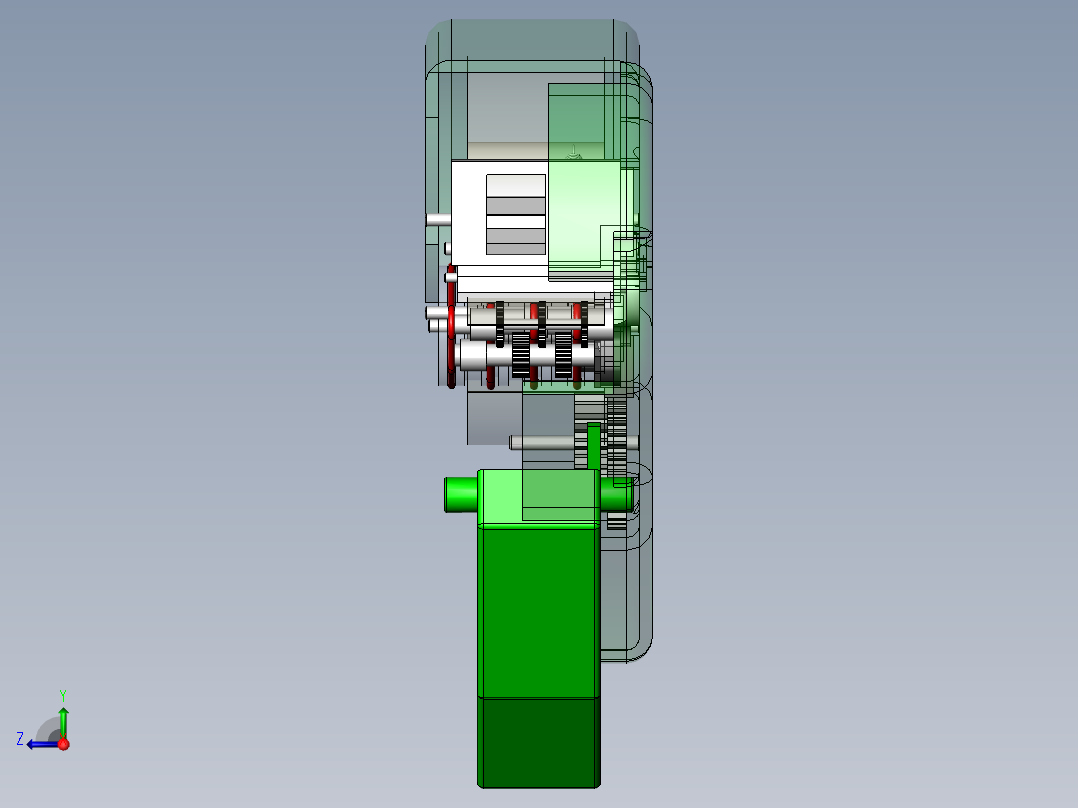 透明胶带切割机右视图