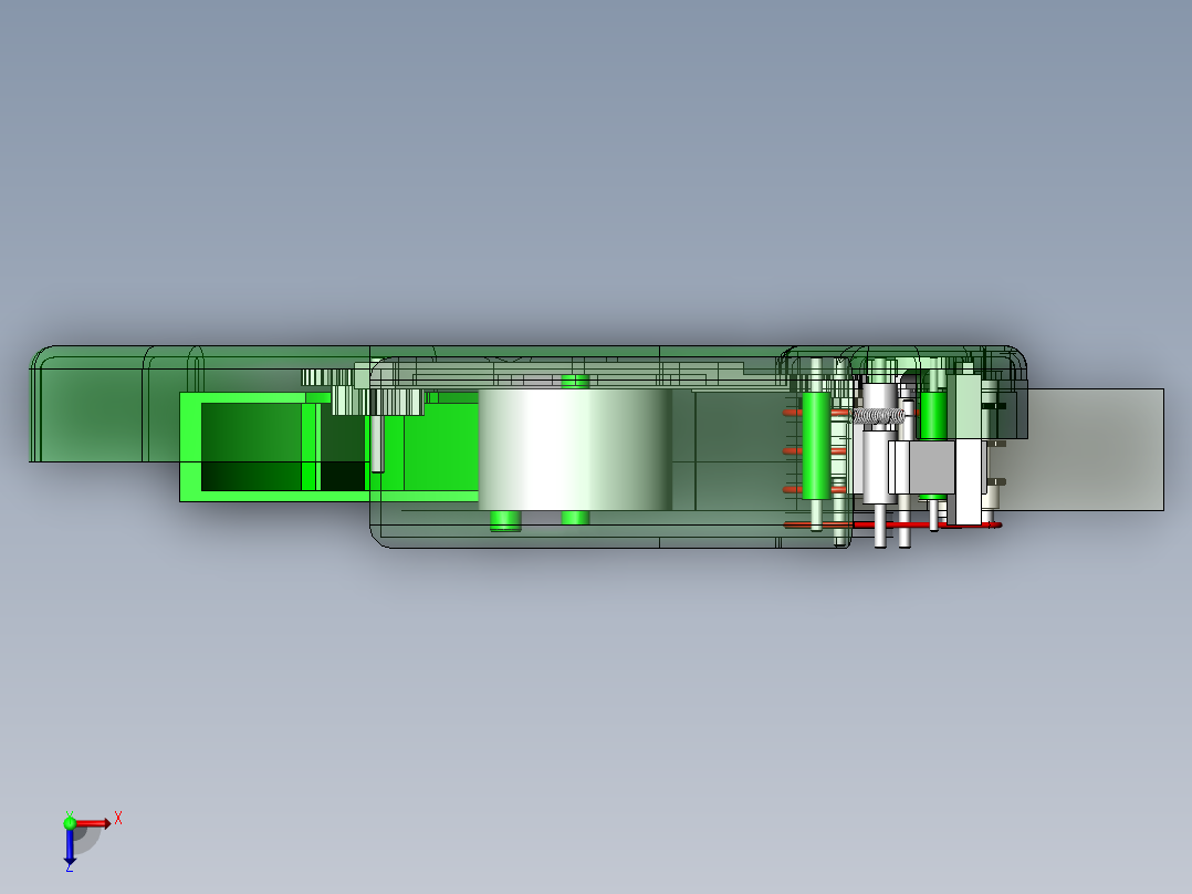 透明胶带切割机俯视图