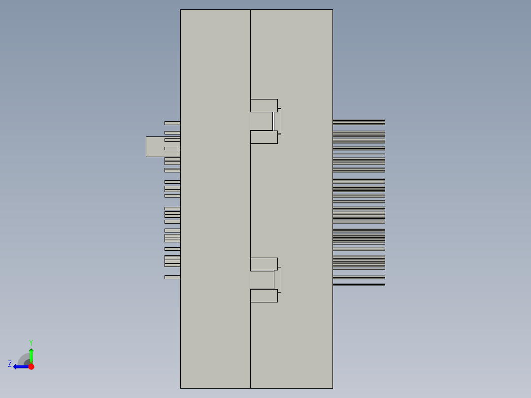 打印机硒鼓传送器模具右视图
