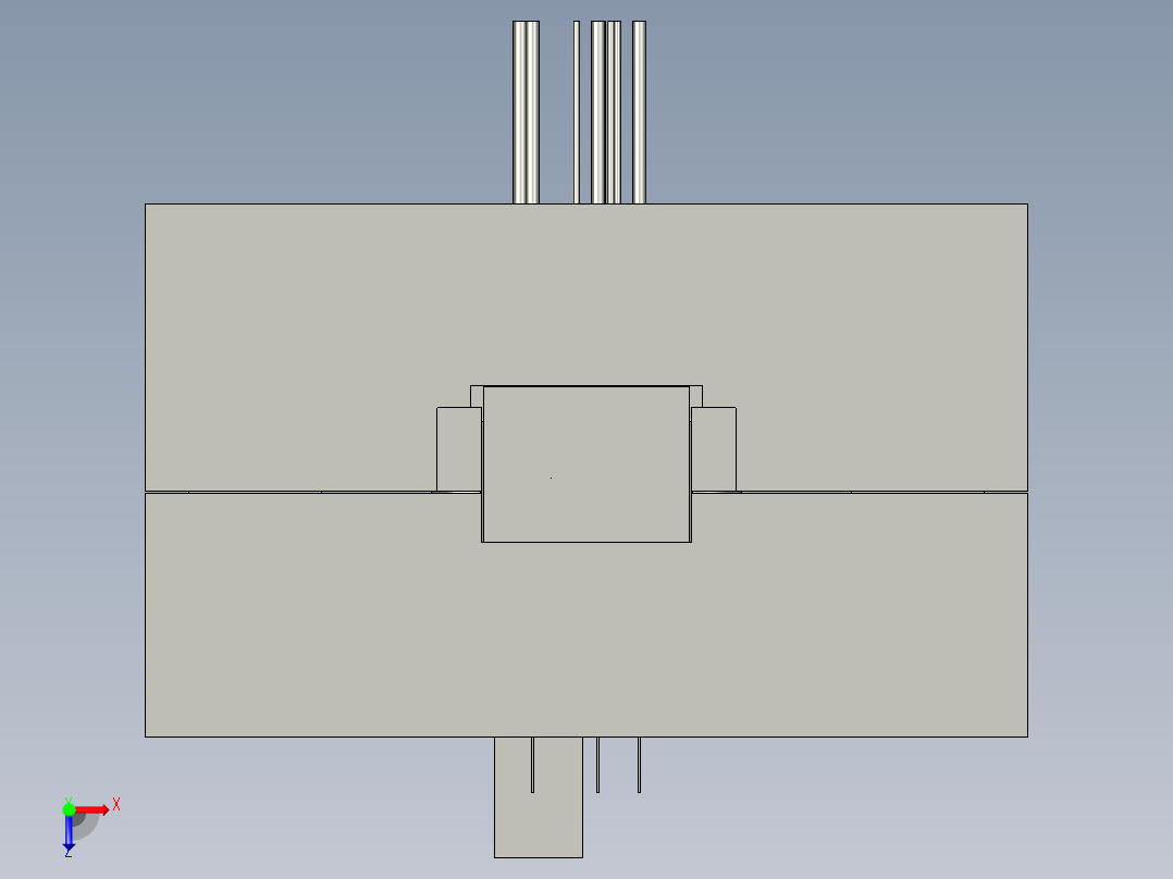 打印机硒鼓传送器模具俯视图