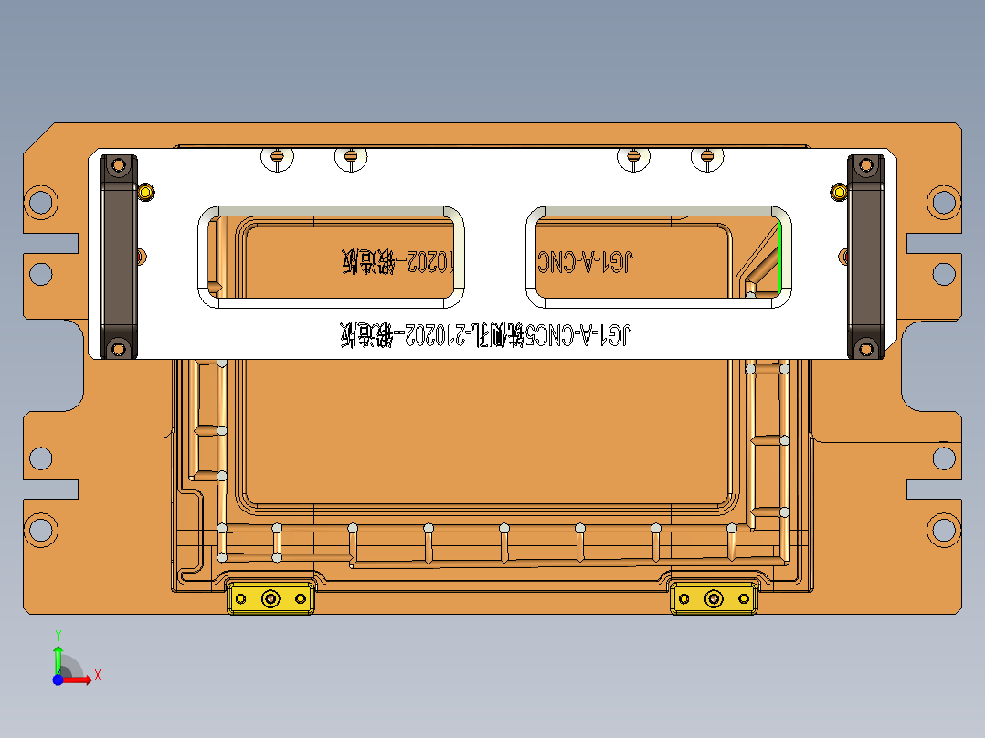 JG1-A-CNC5笔记本CNC工装夹具三维模型铣侧孔锻造版-210202前视图