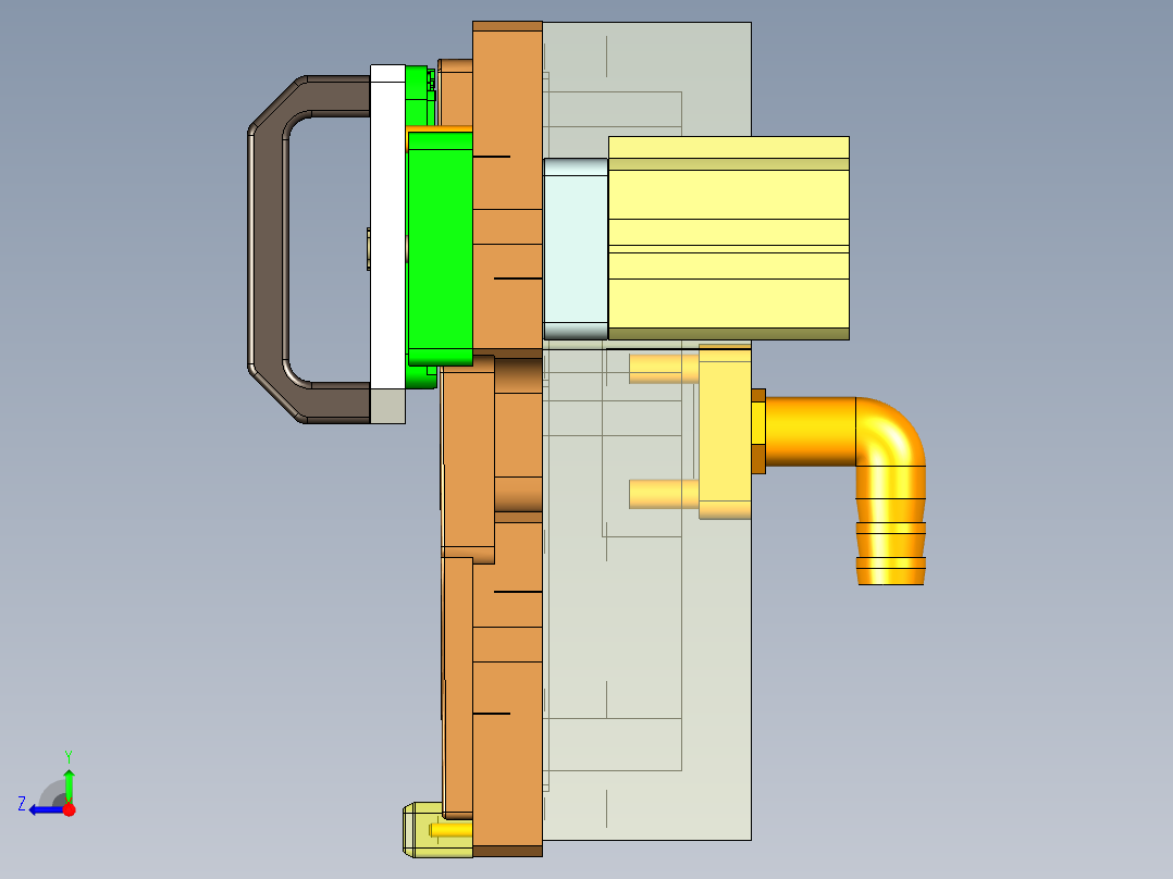 JG1-A-CNC5笔记本CNC工装夹具三维模型铣侧孔锻造版-210202右视图