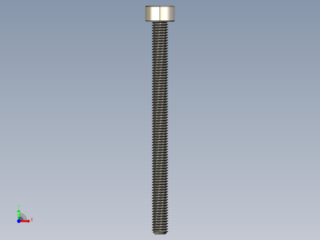 Screw_DIN_912_M3x40F_A2.STEP公制内六角螺钉前视图