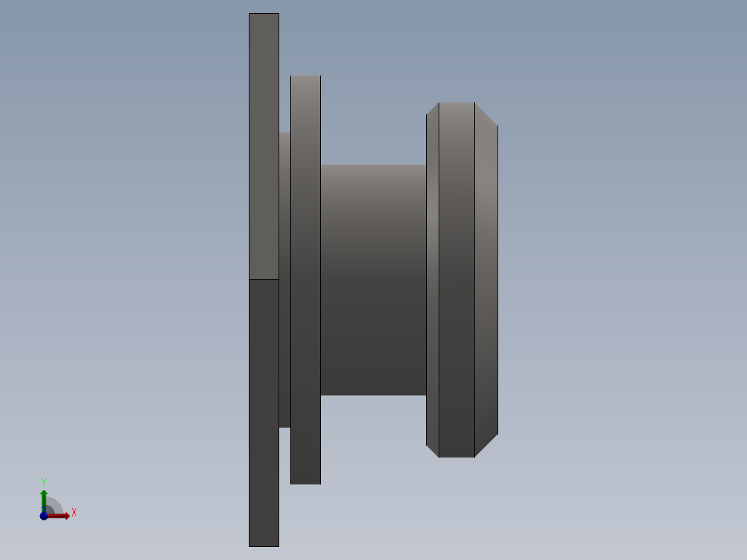 钣金件的压铆挂钩前视图