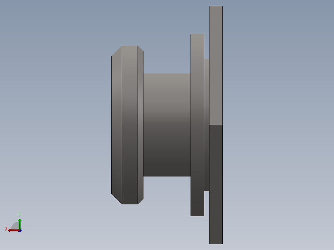 钣金件的压铆挂钩后视图