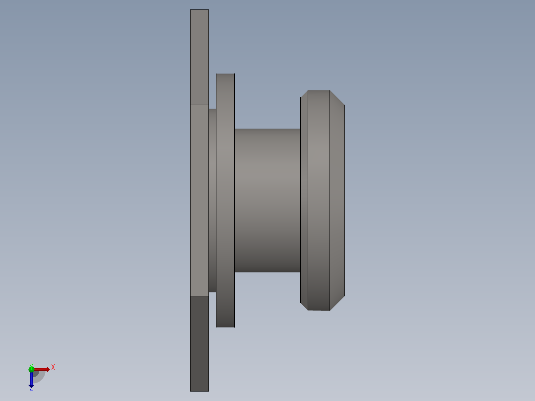 钣金件的压铆挂钩俯视图