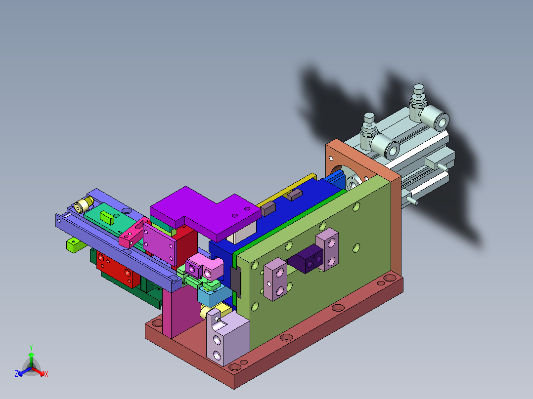 夹切插同一个气缸机构