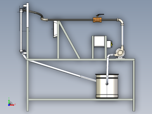 散热器试验台 3d机械模型图纸 iges前视缩略图