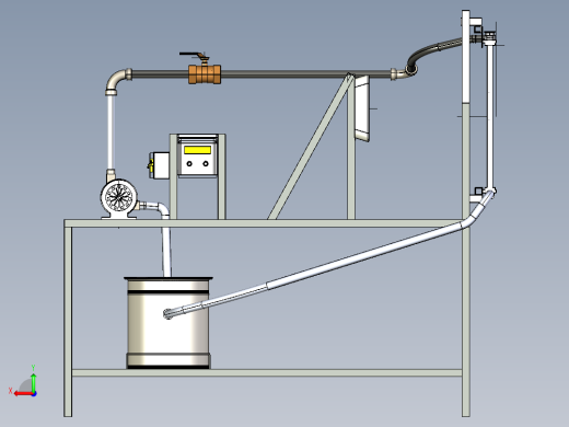 散热器试验台 3d机械模型图纸 iges后视缩略图
