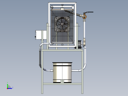 散热器试验台 3d机械模型图纸 iges左视缩略图