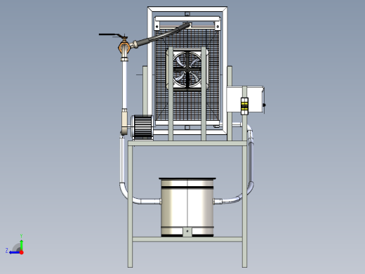 散热器试验台 3d机械模型图纸 iges右视缩略图