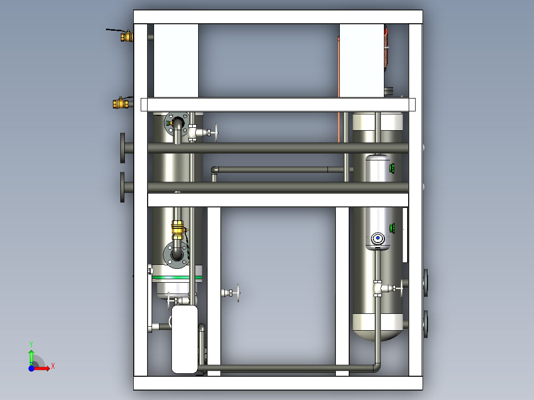 B2004820-氨溶液吸收式制冷机的原型前视图