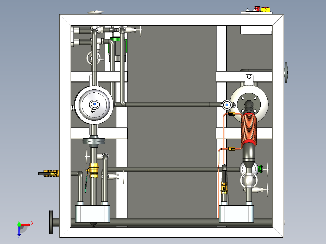 B2004820-氨溶液吸收式制冷机的原型俯视图