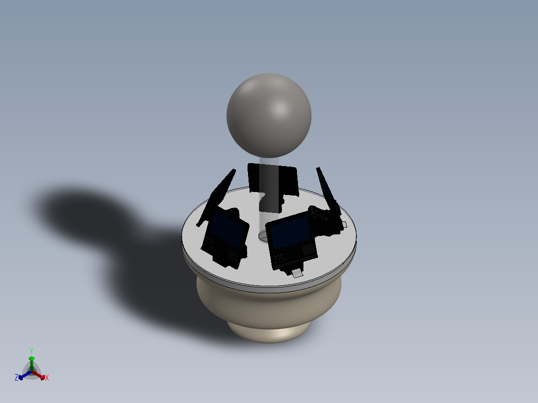 控制屏、屏幕正等轴测图