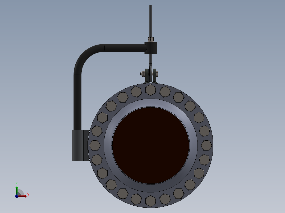 人孔manhole-150-class-with-blind-flange-1 1 SW前视图